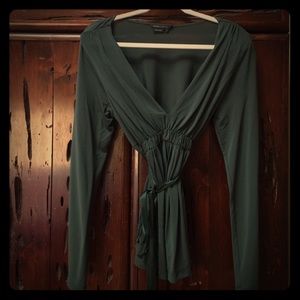 BCBG emerald green top