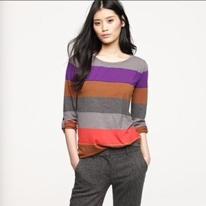 J. Crew colorblock stripe long sleeve tee