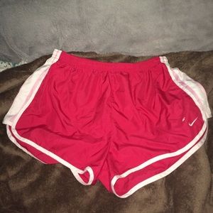 Nike pink running shorts size large