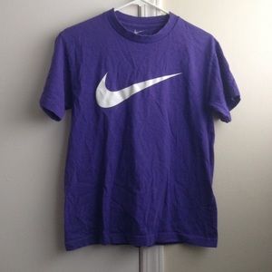 Nike- purple swoosh shirt
