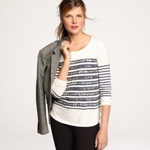 J. Crew striped sequin tee