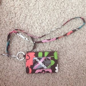 Vera Bradley wallet and landyard