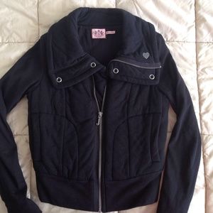 Juicy couture quilted zip up jacket!