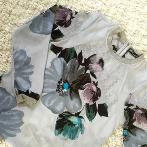 Floral Print Jersey Style Top