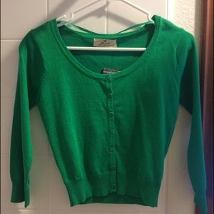 Green cardigan