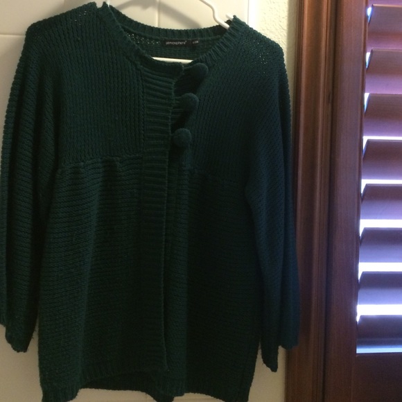 Dark green/teal flowy sweater