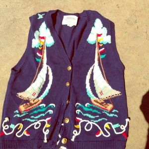 Embroidered sailor vest vintage