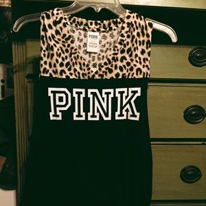 v-neck cheetah muscle tank