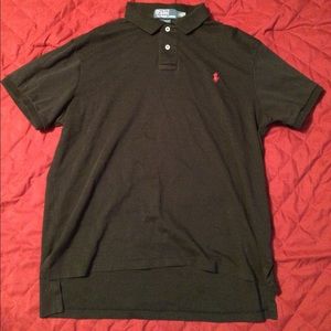 Black Custom fit Polo Ralph Lauren Collared Shirt