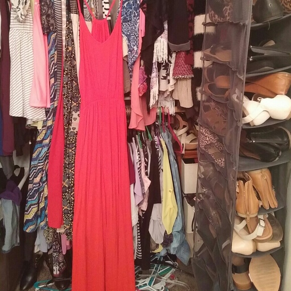 Orange maxi dress