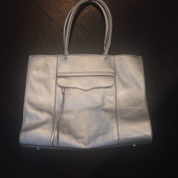 Reduced! Rebecca minkoff large silver tote