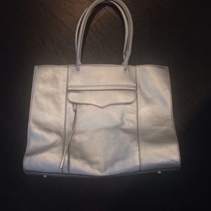 Reduced! Rebecca minkoff large silver tote