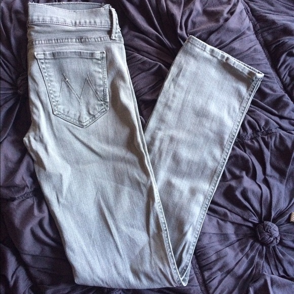 Mother denim: rascal style greenish grey size 27
