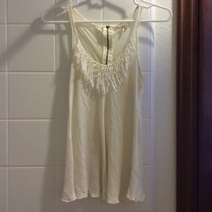 Ivory flowy tank top