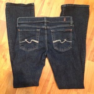 7 For All Mankind bootcut dark jeans size 28