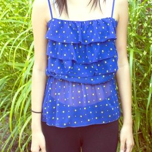 🎉HOST PICK🎉Blue Daisy Tank Top