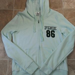 NWT! Mint green victorias secret zip up.