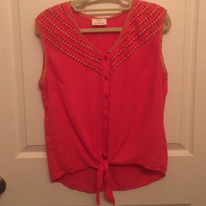 Orange Pins And Needles Shirt