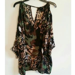 Camouflage Print Blouse