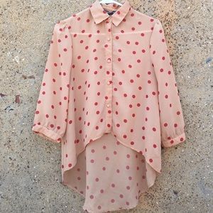 Red polka dot shirt