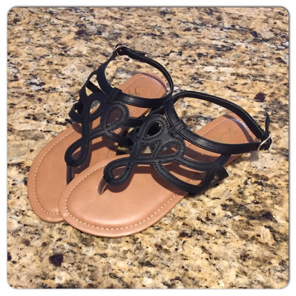 Brand new strappy black spring sandals