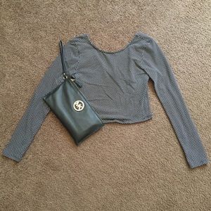 FOREVER 21 LONG SLEEVE CROP TOP