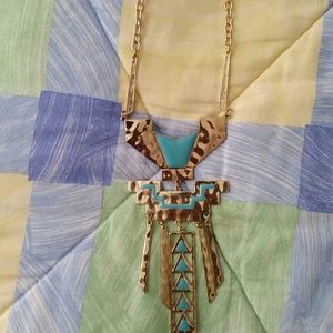 Cute gold tribal necklace
