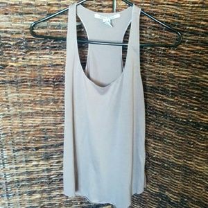 Taupe racer back tank top