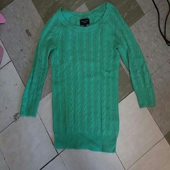 Seaweed Green Knit Sweater