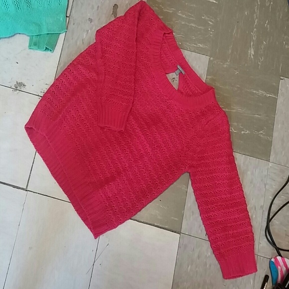 Pink knit sweater