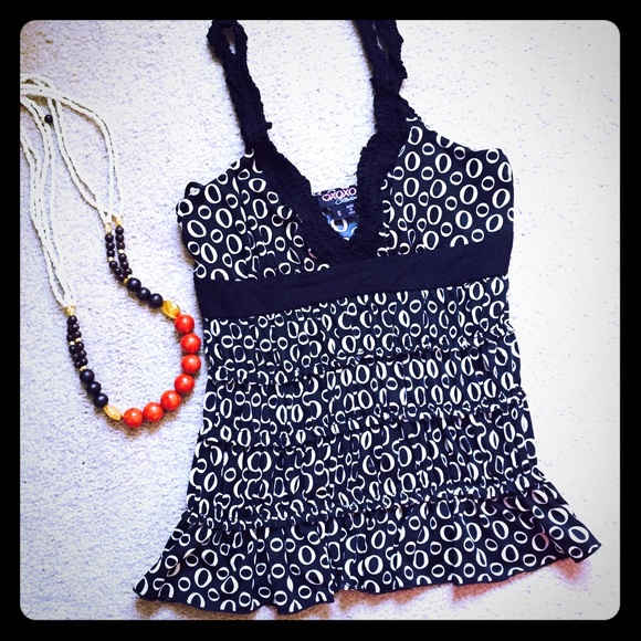Xoxo Black and white top