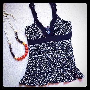 Xoxo Black and white top