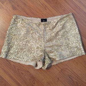 Gold Sequin Shorts
