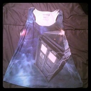 🌸 White Doctor Who Tardis Tank Top 🌸