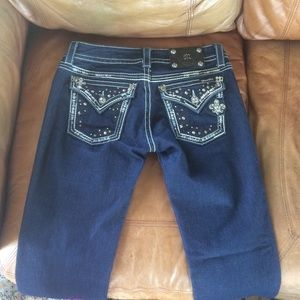 Miss Me 28 Straight Dark Denim Jeans