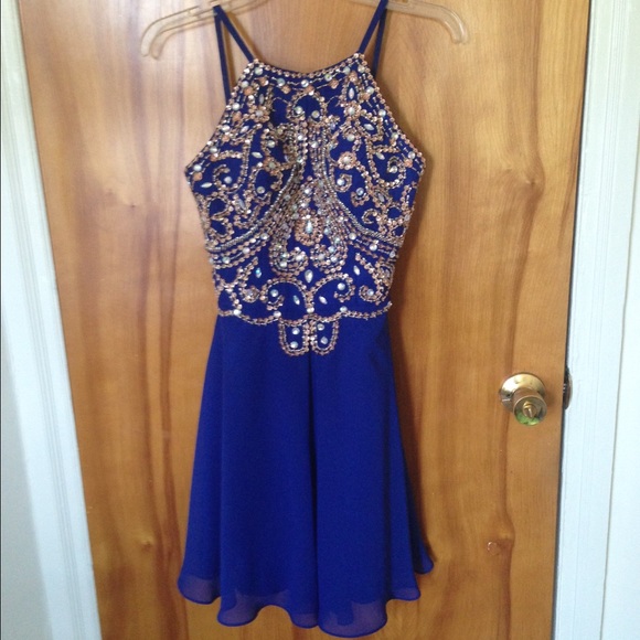 Navy Blue Homecoming Dress
