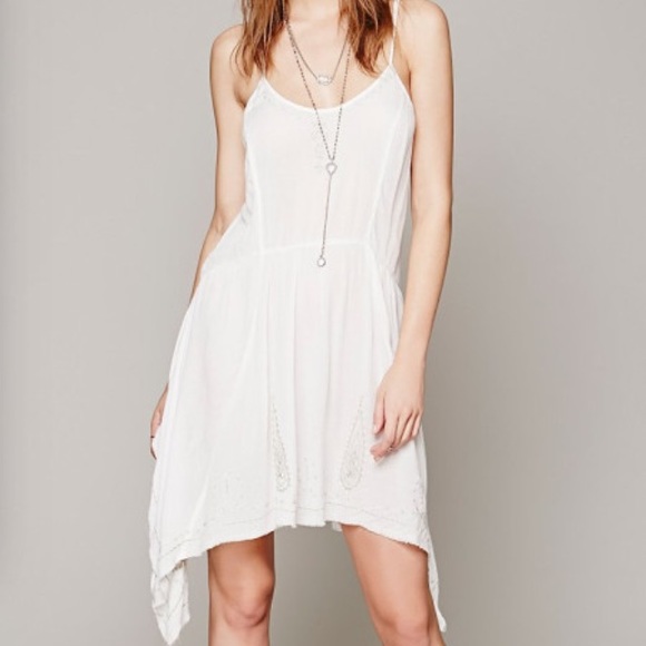 Free People- White Embellished Medallion Slip