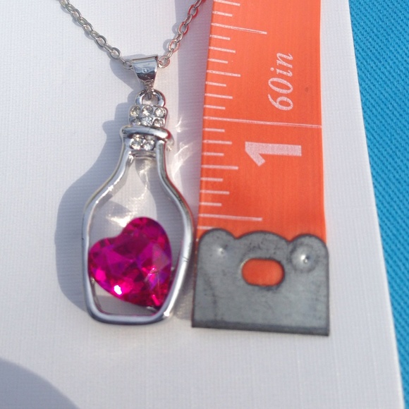 Heart in a bottle necklace❌SOLD❌ - Picture 2 of 3