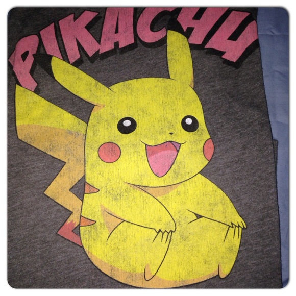 Pikachu Short Sleeves Gray Tee Shirt👚