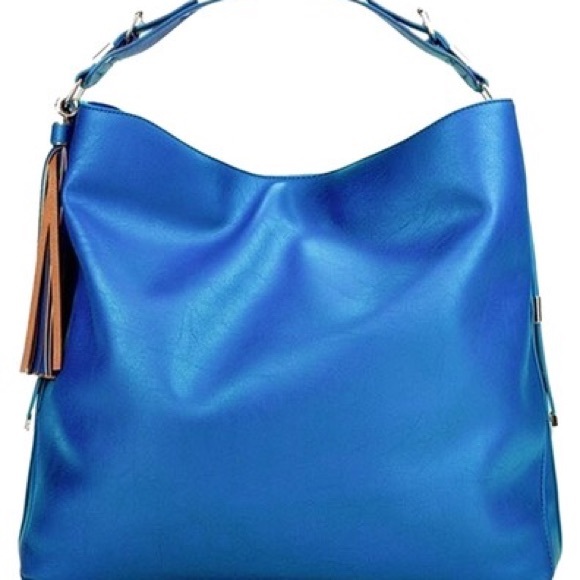 ⬇️Nwt/Just Fab/Large Tote/Cobalt Blu/In VIP LINE/ - Picture 2 of 4