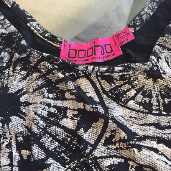 Boho Bell sleeve psychedelic off shoulder top - Picture 2 of 3