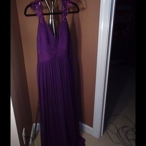Purple Elegant Evening Gown