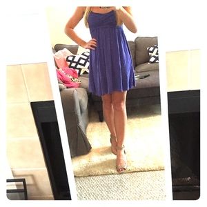 Purple spaghetti strap summer dress