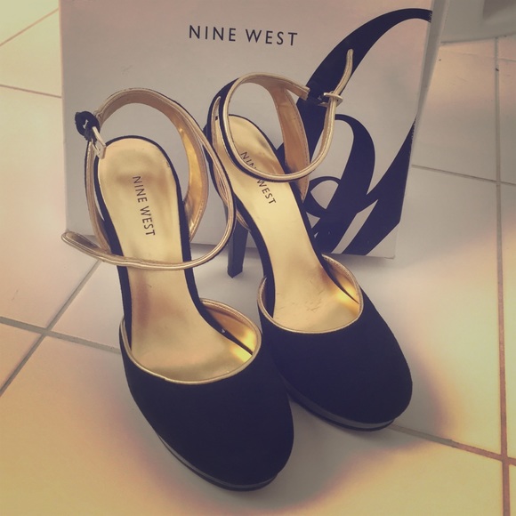 Nine West Shoes - NINE WEST Black Suede Evening Shoes