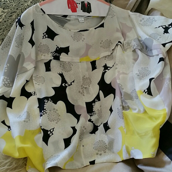 DVF silk top.