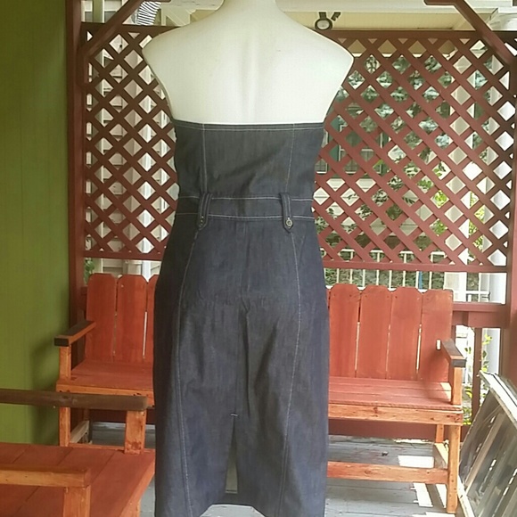Blue Jean Strapless Dress adorable - Picture 3 of 4