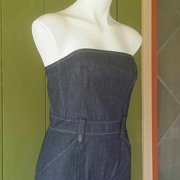 Blue Jean Strapless Dress adorable - Picture 4 of 4
