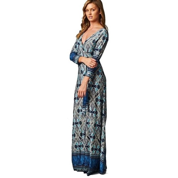 Long Maxi Wrap Dress - Picture 2 of 3