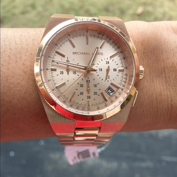 SOLD - Michael Kors Channing Rose Gold Tone Watch