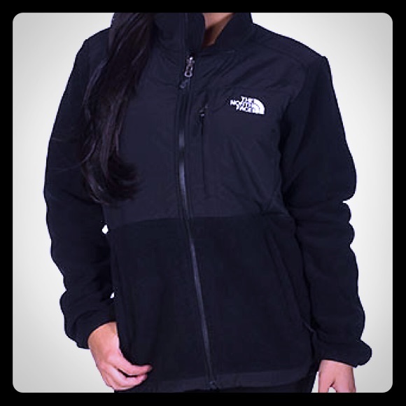 north face black fleece zip up